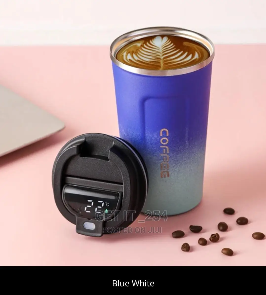 Quality Double Coloured Travel Coffee Cup Led  Thermo Flask