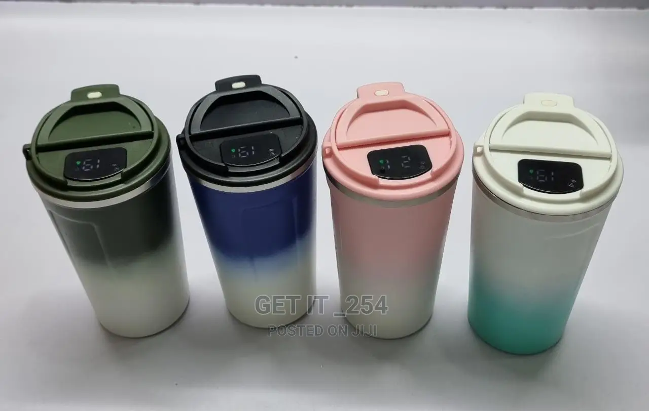 Quality Double Coloured Travel Coffee Cup Led  Thermo Flask