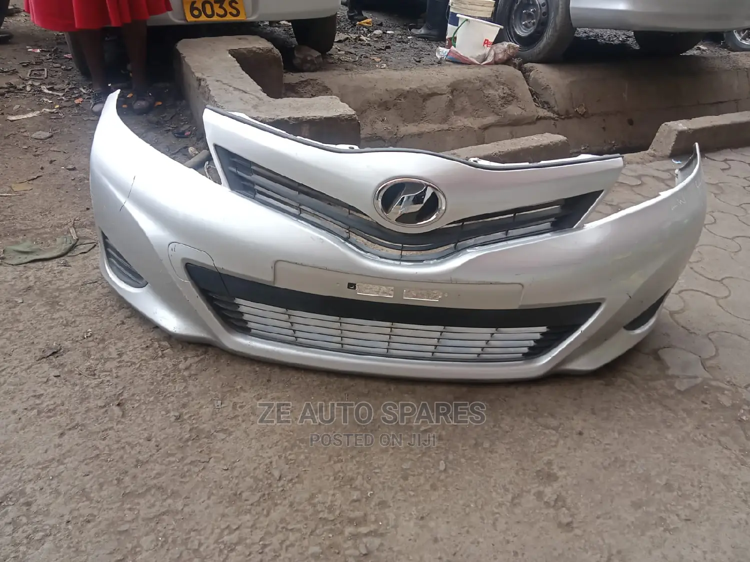 Pearl White Vitz 2013 Front Bumper Available