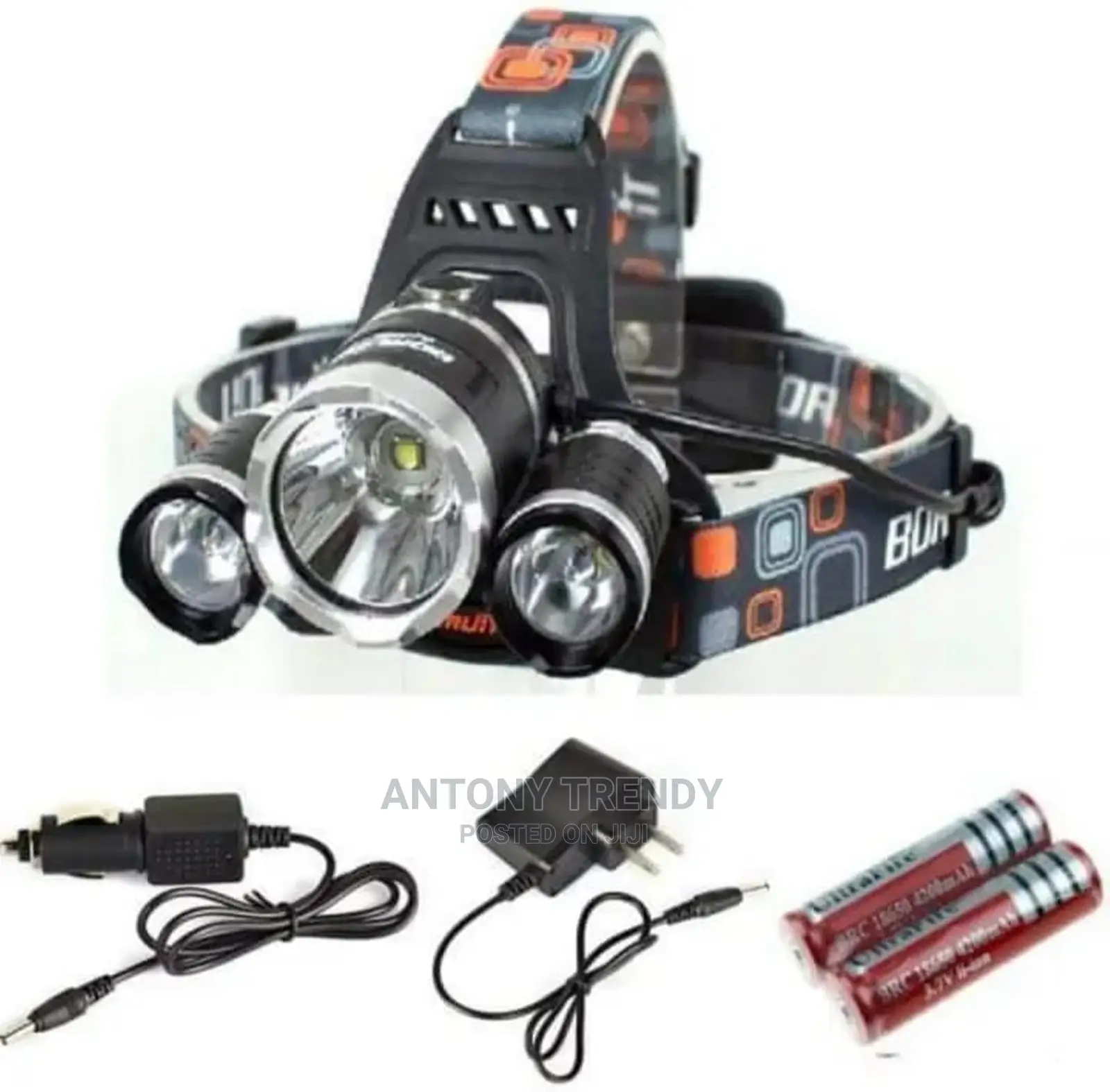 Rechargeable Waterproof Head Lamp