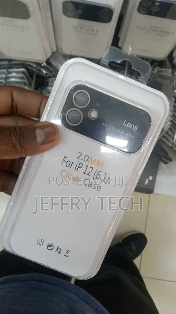 2mm Transparent Silicone Case With Camera Cover for iPhone12