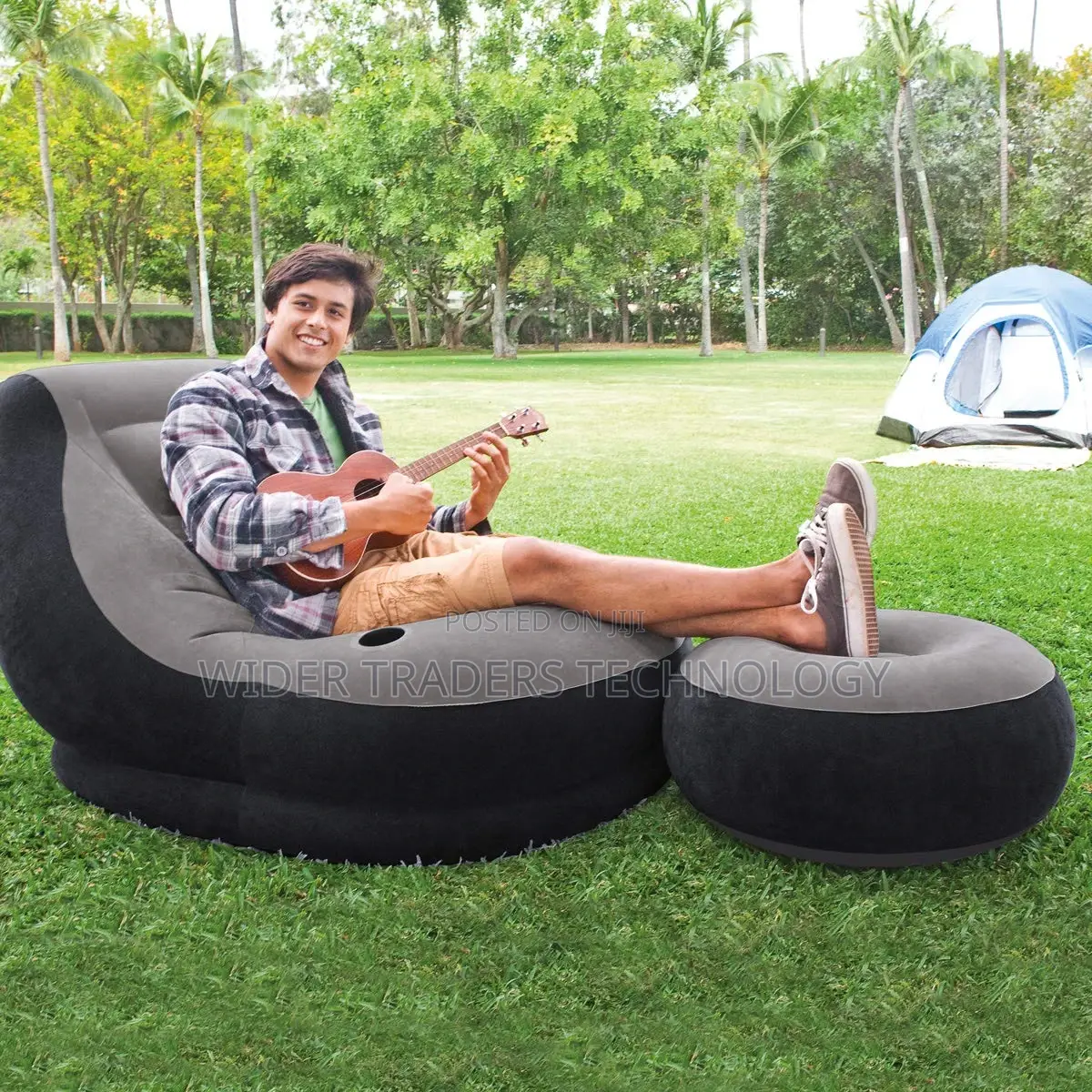 Intex Inflatable Seat With Footrest Manual Pump