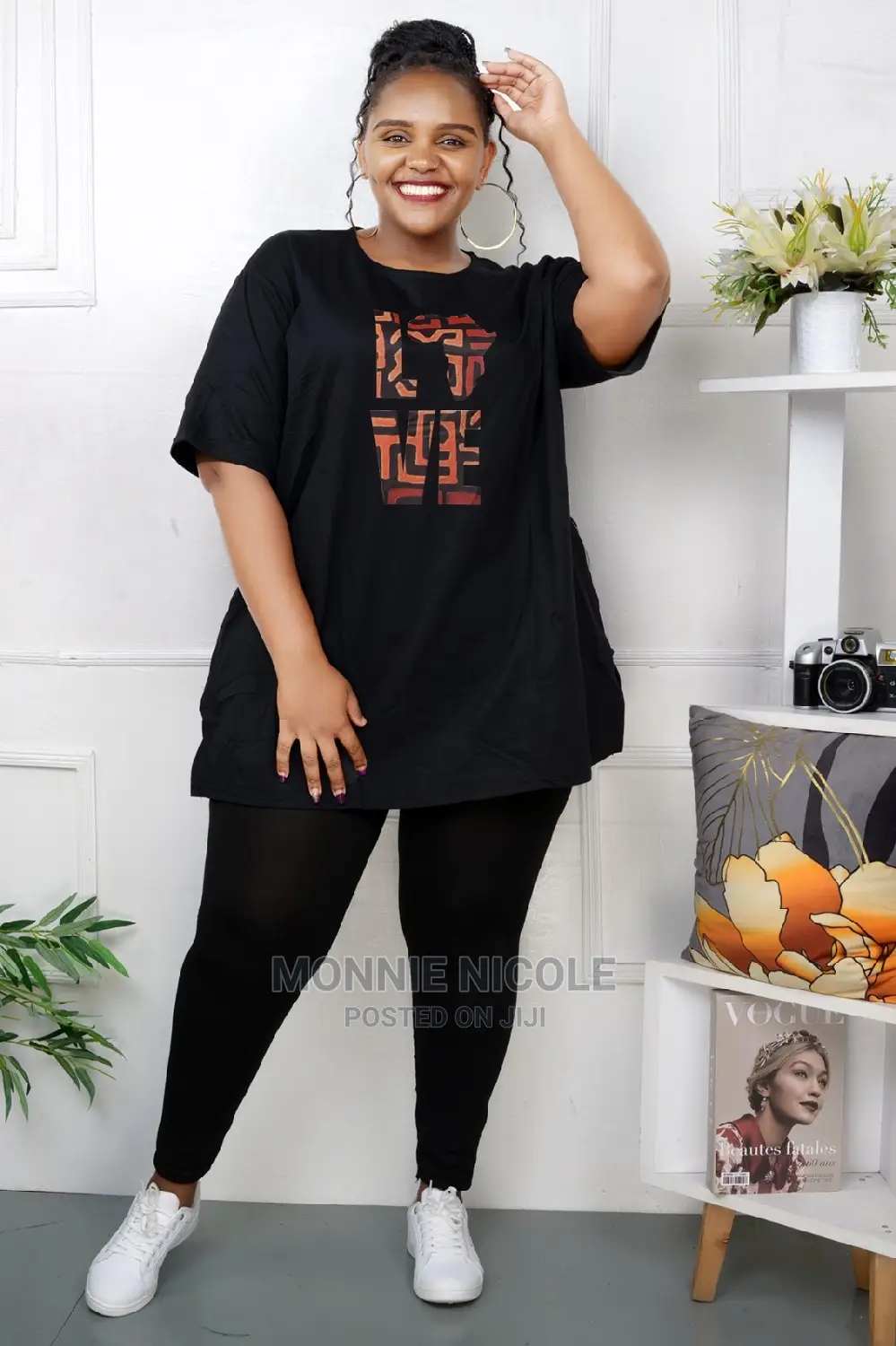 Baggy Black Tshirt/Plus Size T-Shirts/Maternity Tops