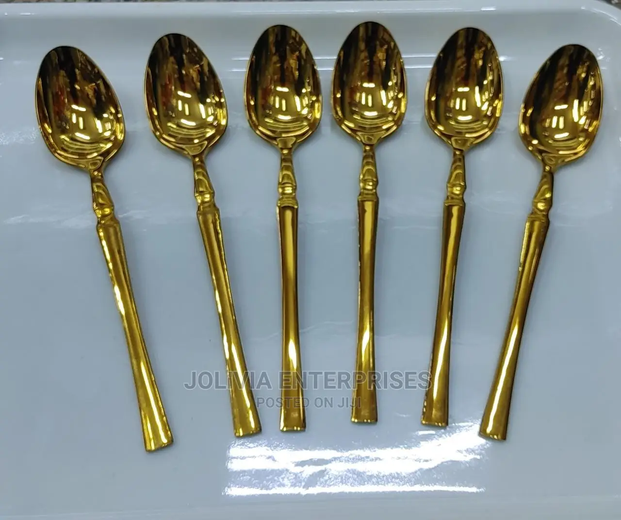 *Heavy Guage Stainless Steel Gold Table Spoons and Forks