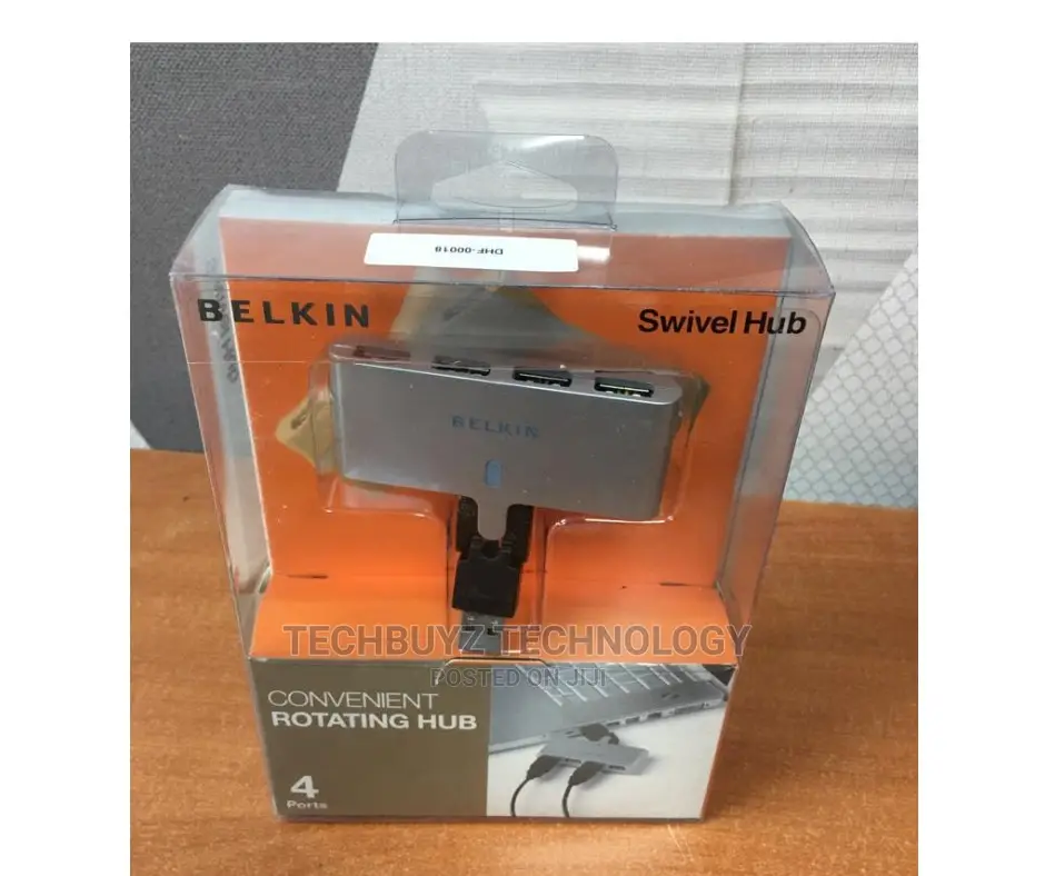 Belkin 4 Port USB Swivel Multi USB 2.0 Hub Splitter for PC /