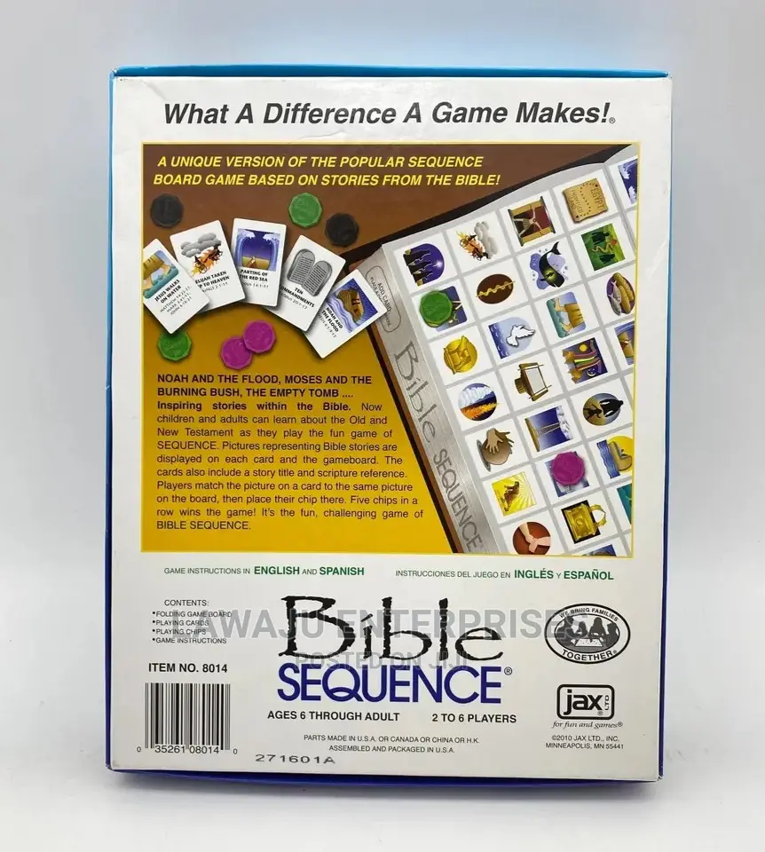 Bible Sequence Fun Board Game of Biblical Stories Age 6+
