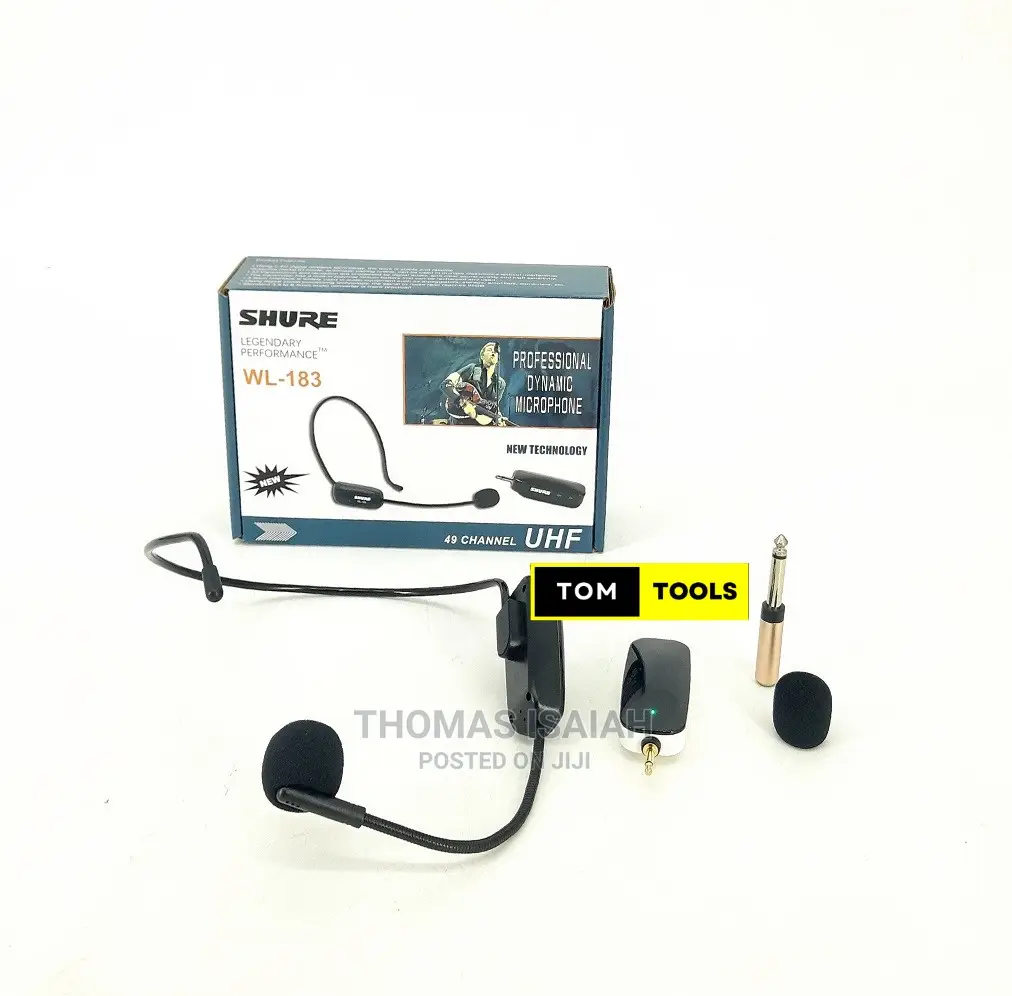 WL183 Rechargeable UHF Wireless Head Microphone With 49 Chan