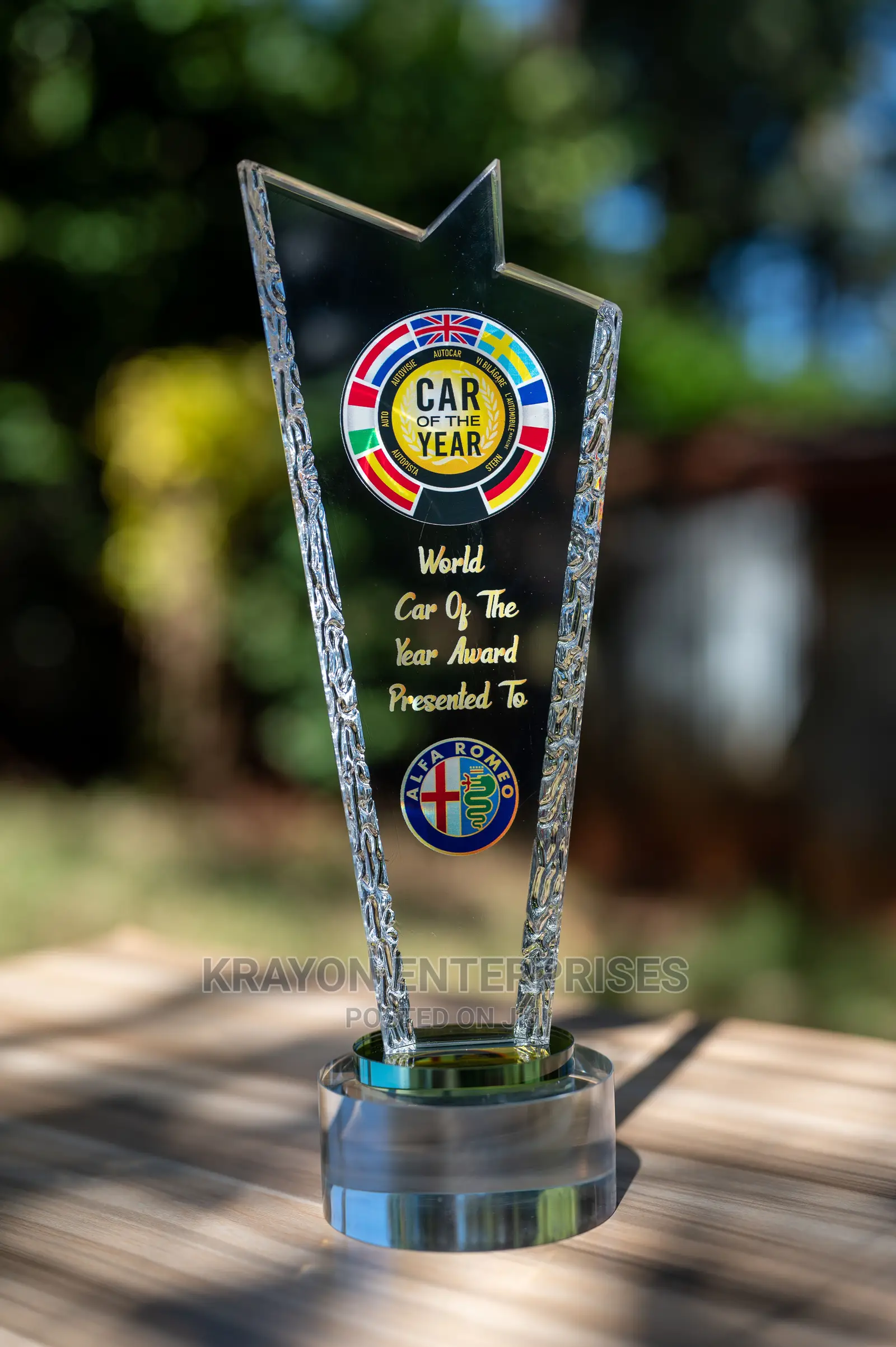 Glass Trophies Available
