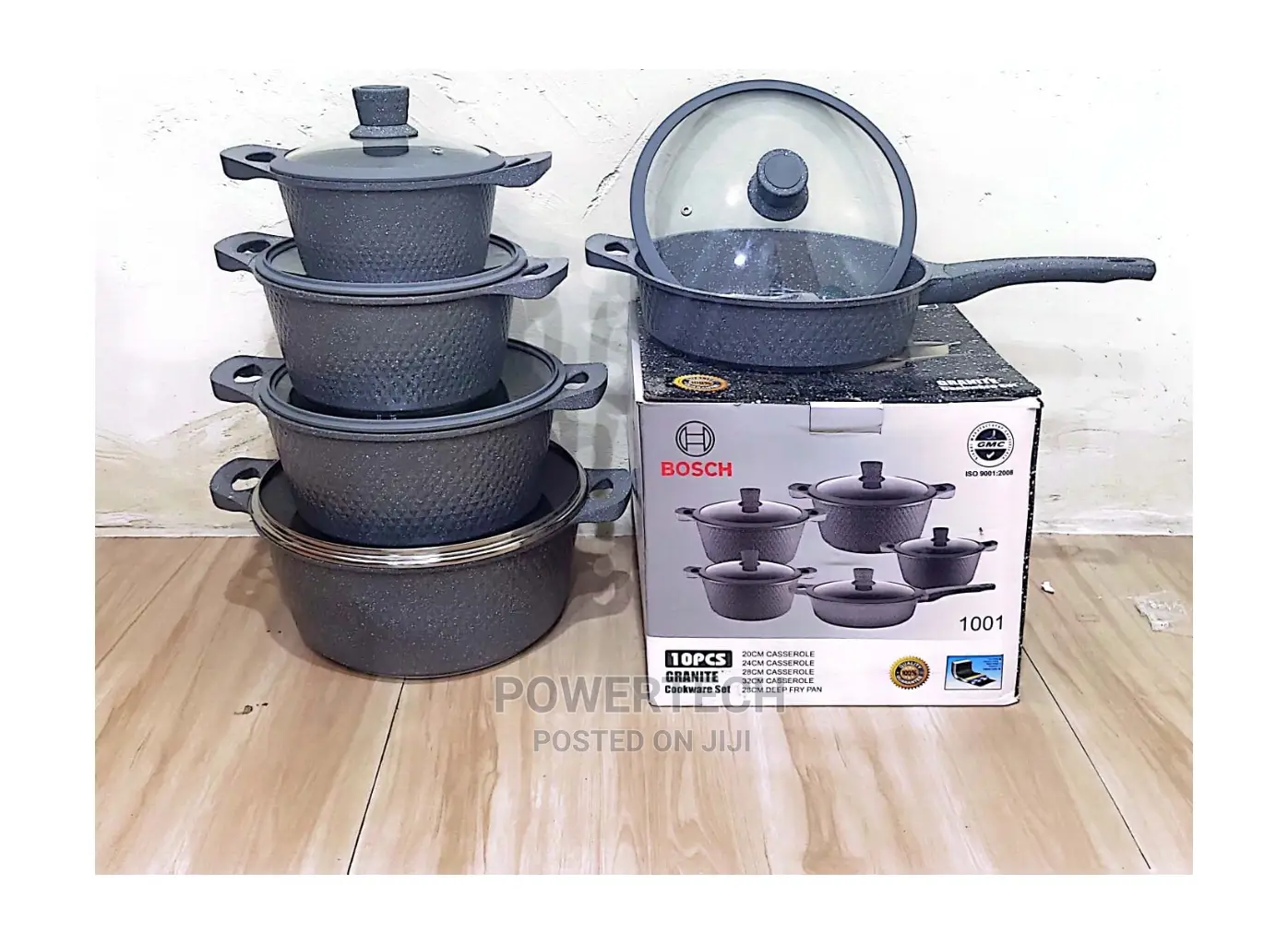 11 Pieces Heavy Duty Granite Non Stick Cookware