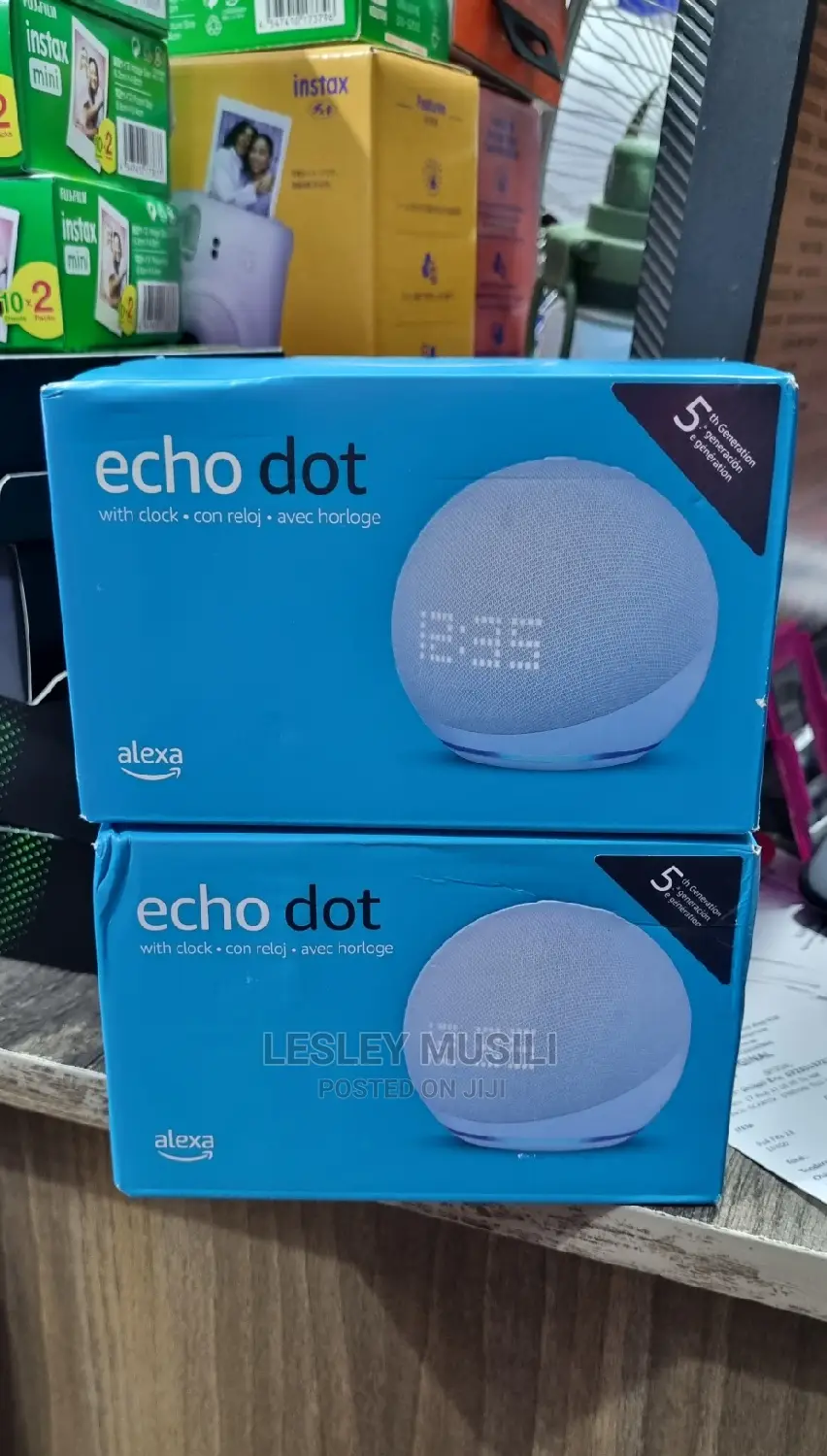 Echo Dot (5th Gen) With Clock and Alexa | Cloud Blue