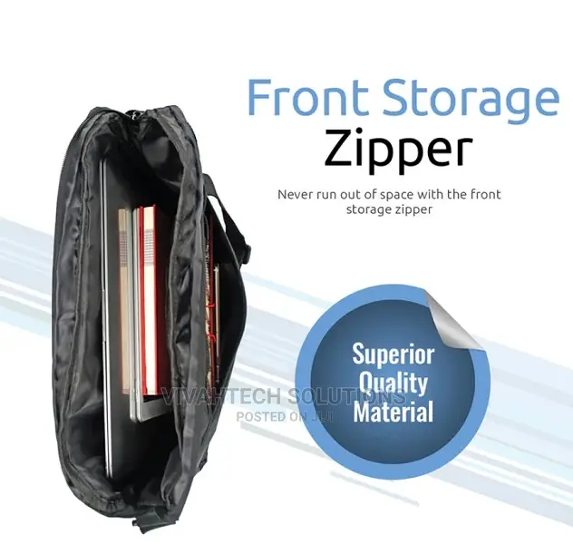 Promate Lightweight Messenger Bag 15.6” Front Storage Zipper