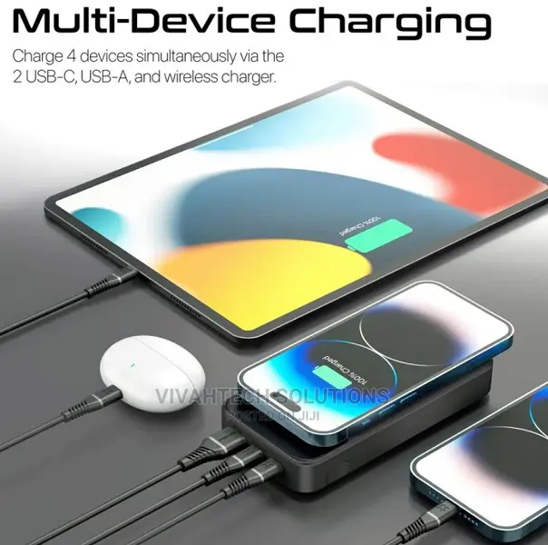 Promate 20000mah Slim Power Bank^ Wireless Charging - iPhone