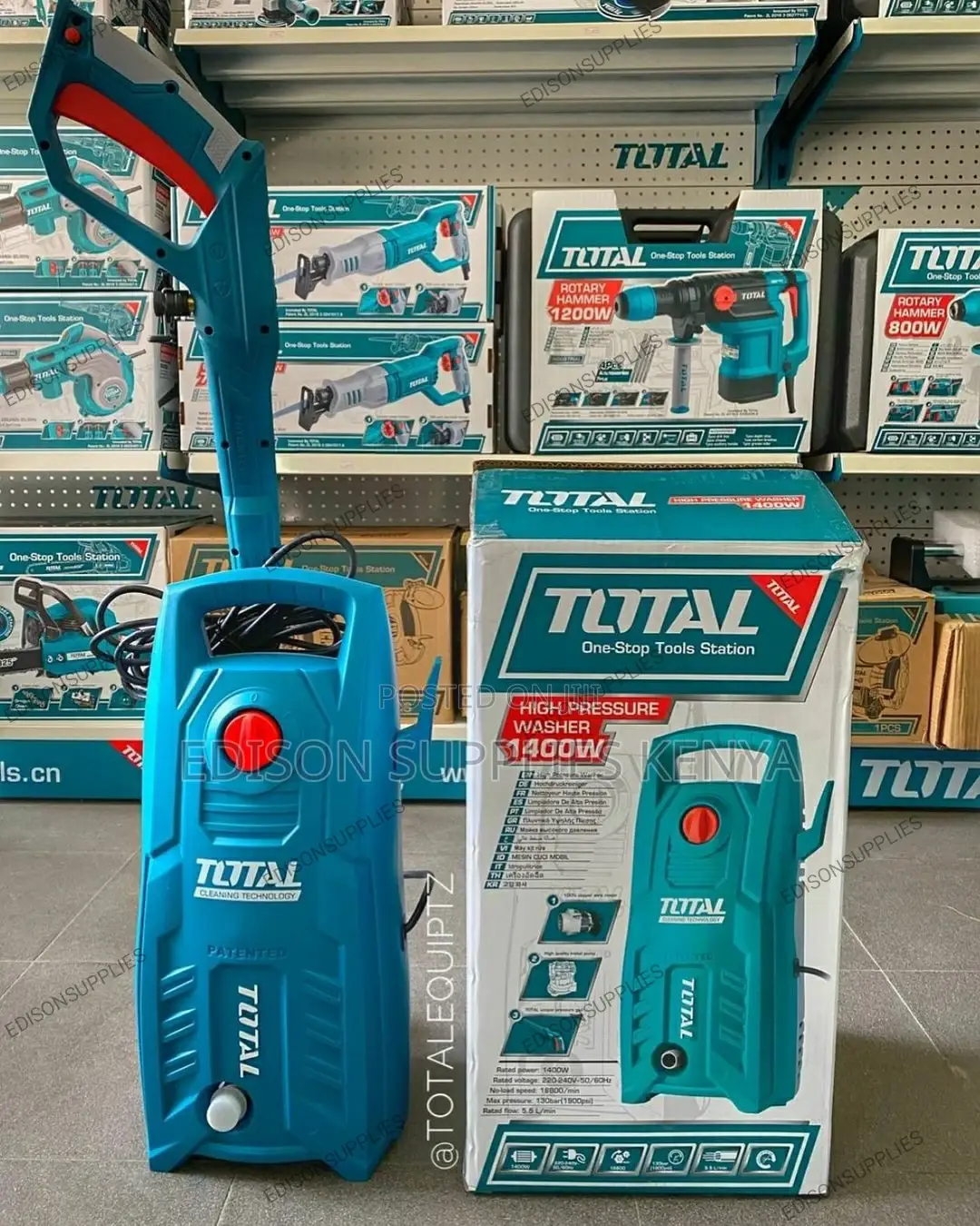 Pressure Washer Total 1400w Car Wash Machine Heavy Duty Wash
