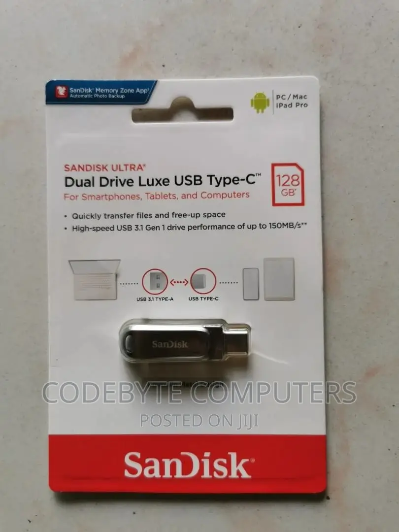 Sandisk Ultra Dual Drive Luxe USB Type-CTM Flash Drive 128GB