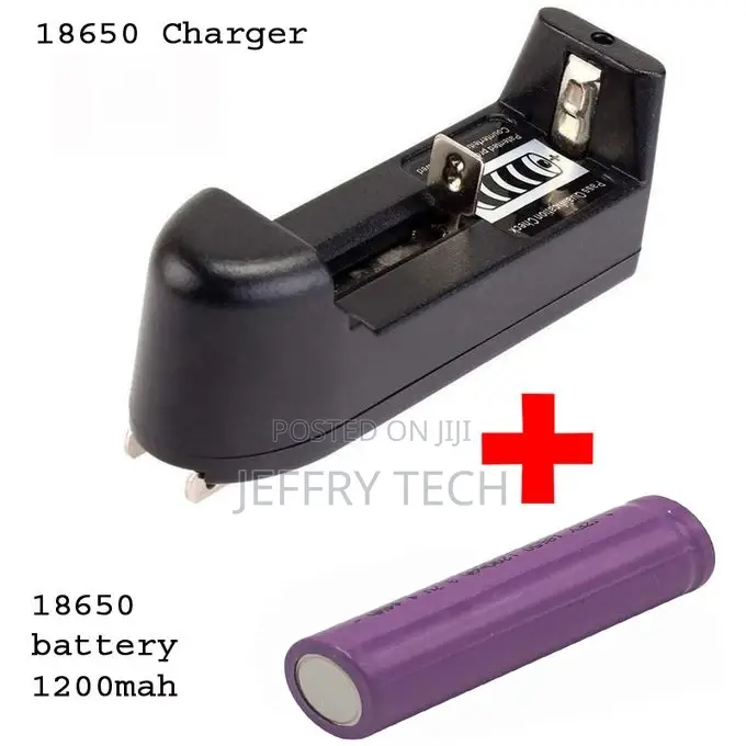 18650 RECHARGEABLE BATTERY 1200mah Plus Charger