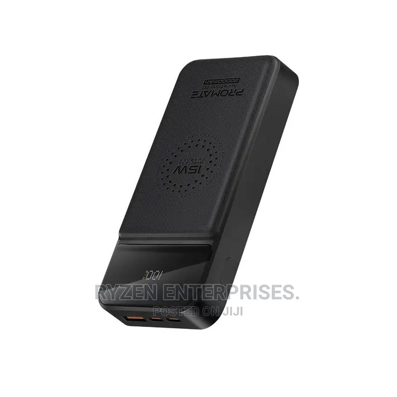 Promate 20000mah Slim Power Bank With 15 Wireless Charging