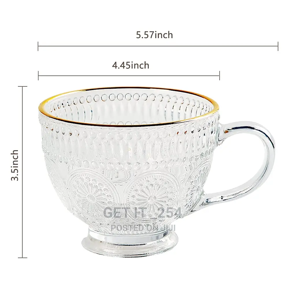 Set Of 3 Romantic Premium Water/Tea Glass Setcapacity: 500ml