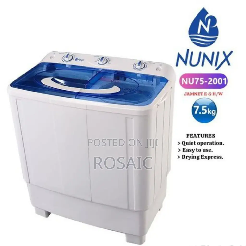 Nunix 7.5 KGS Twin Tub Washing Machine