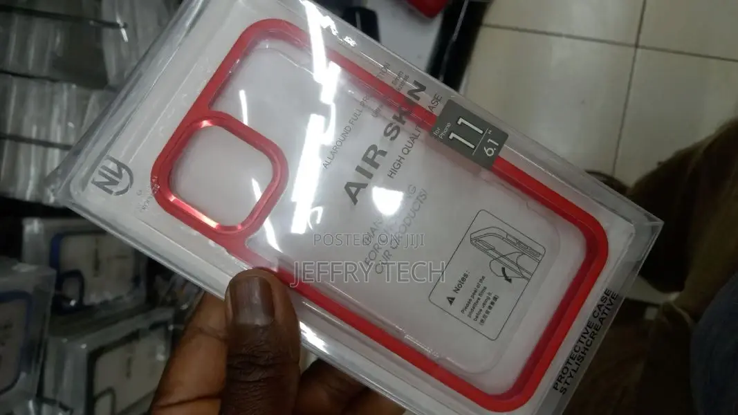 Rugged Red Border Clear Case for iPhone 11