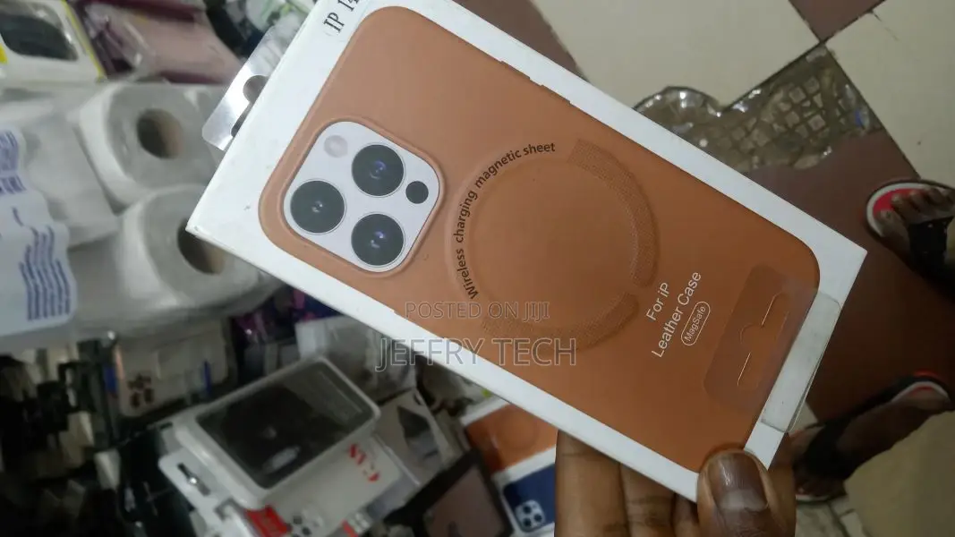 Leather Back Cover for Apple iPhone 14 Pro, With Magsafe
