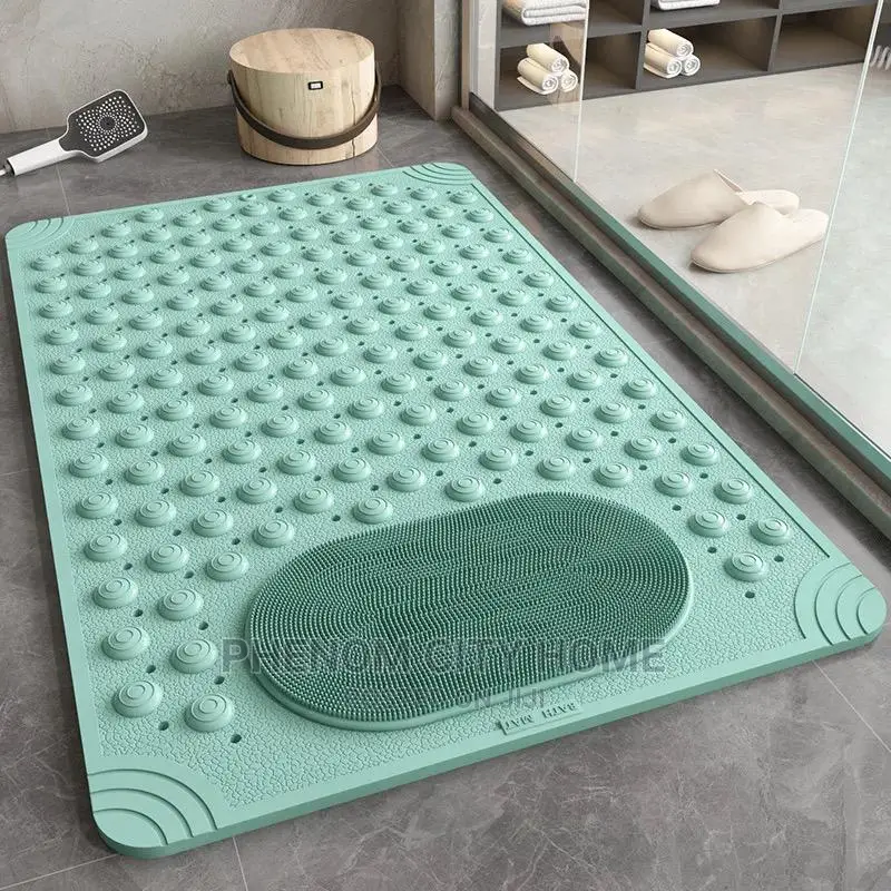 Antslip Bathroom Mats With Lazy Scrubber