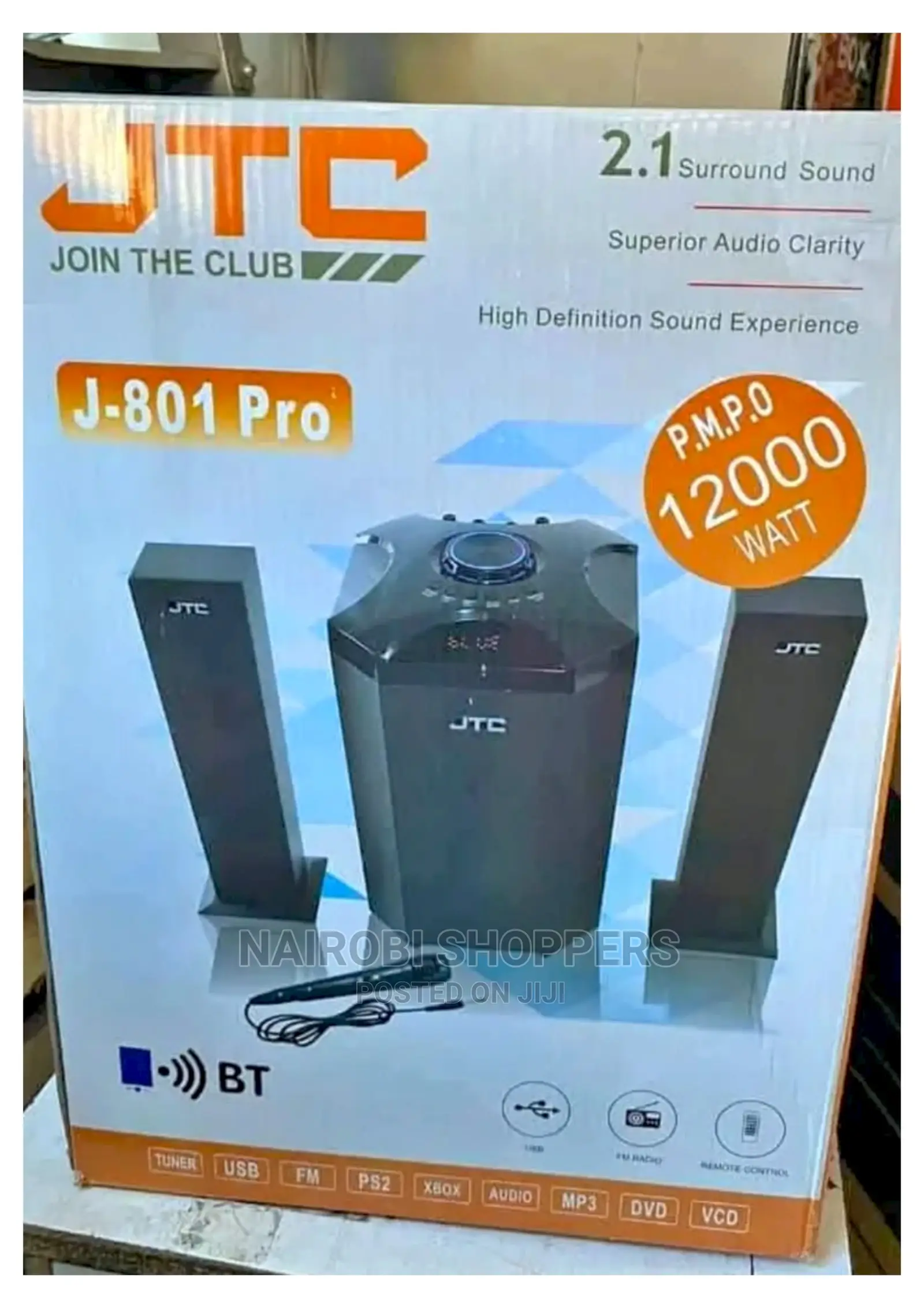 JTC 2.1channel Home Theatre 12000watts
