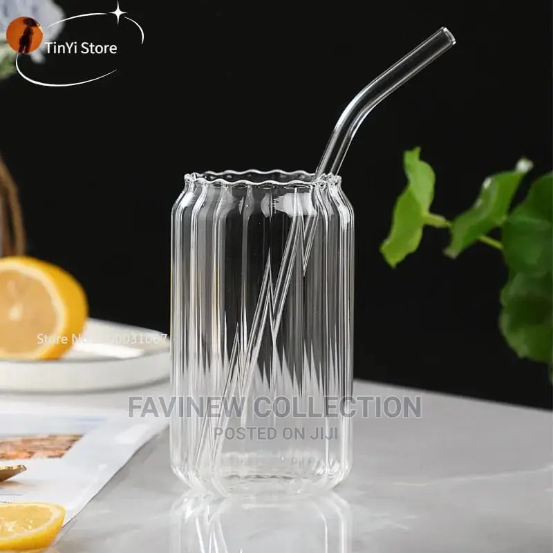 4 PCS Reusable Glass Straws
