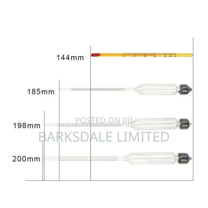 Hydrometer Alcoholmeter 0-100 Alcohol Meter Test Thermometer