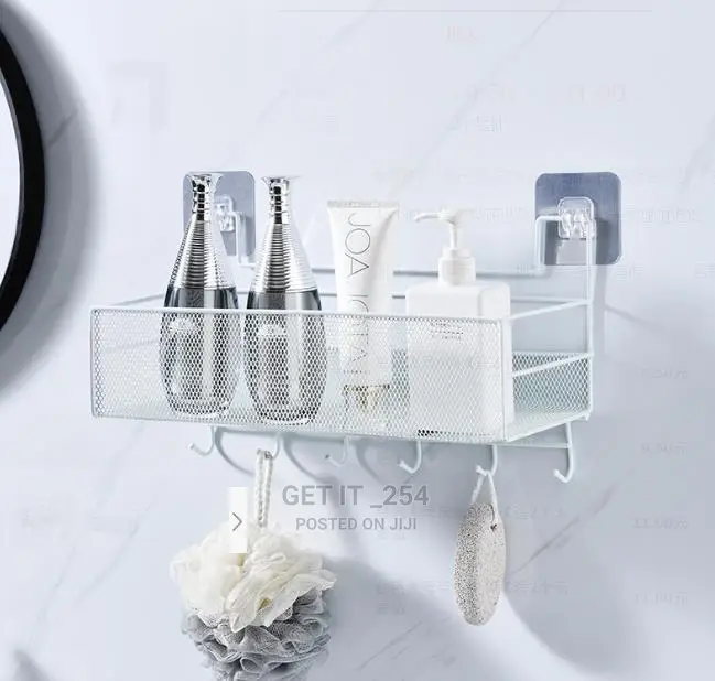 *Wall-Mounted Bathroom Shelf Shower Shampoo Rack