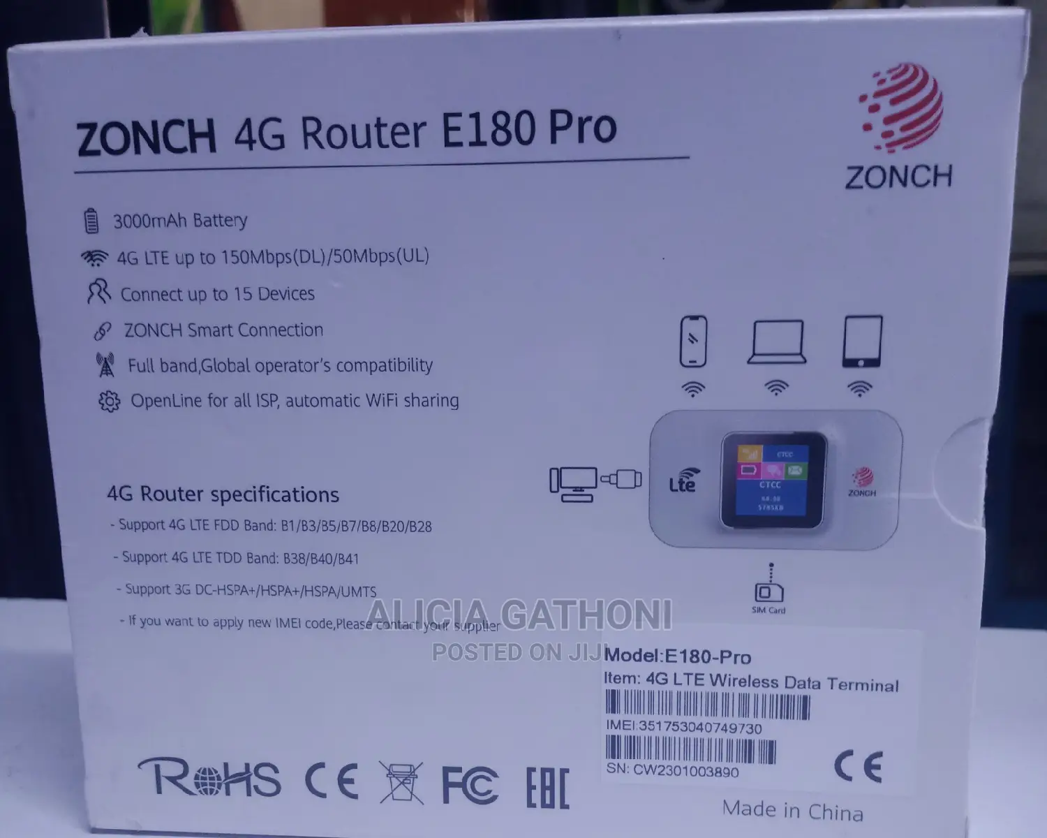 Mifi Zonch 4G Advanced