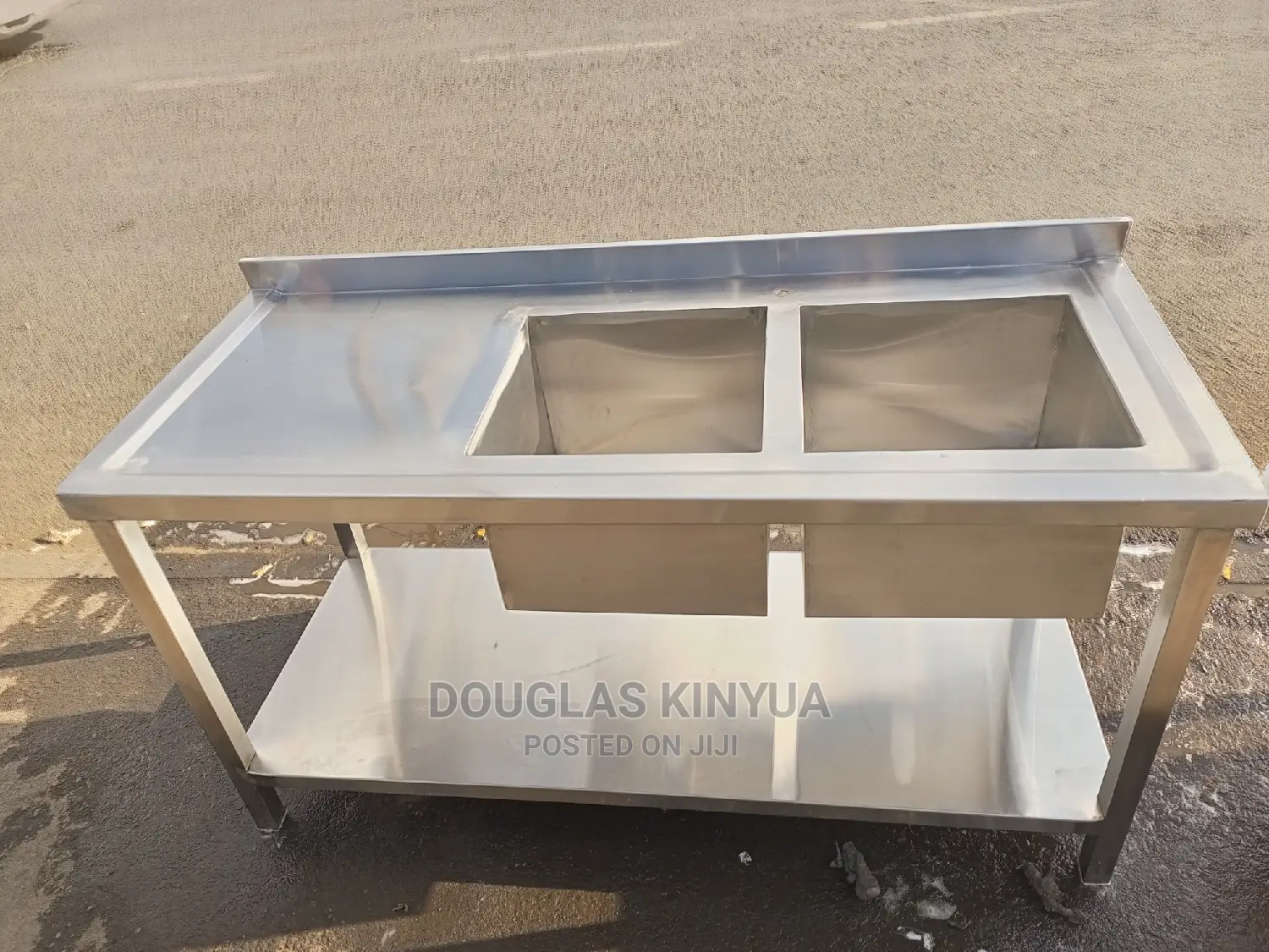 Double Deep Bowl Stainless Steel Washing Sink.