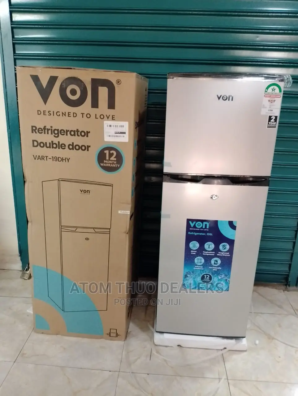 Von Refrigerator With Double Door
