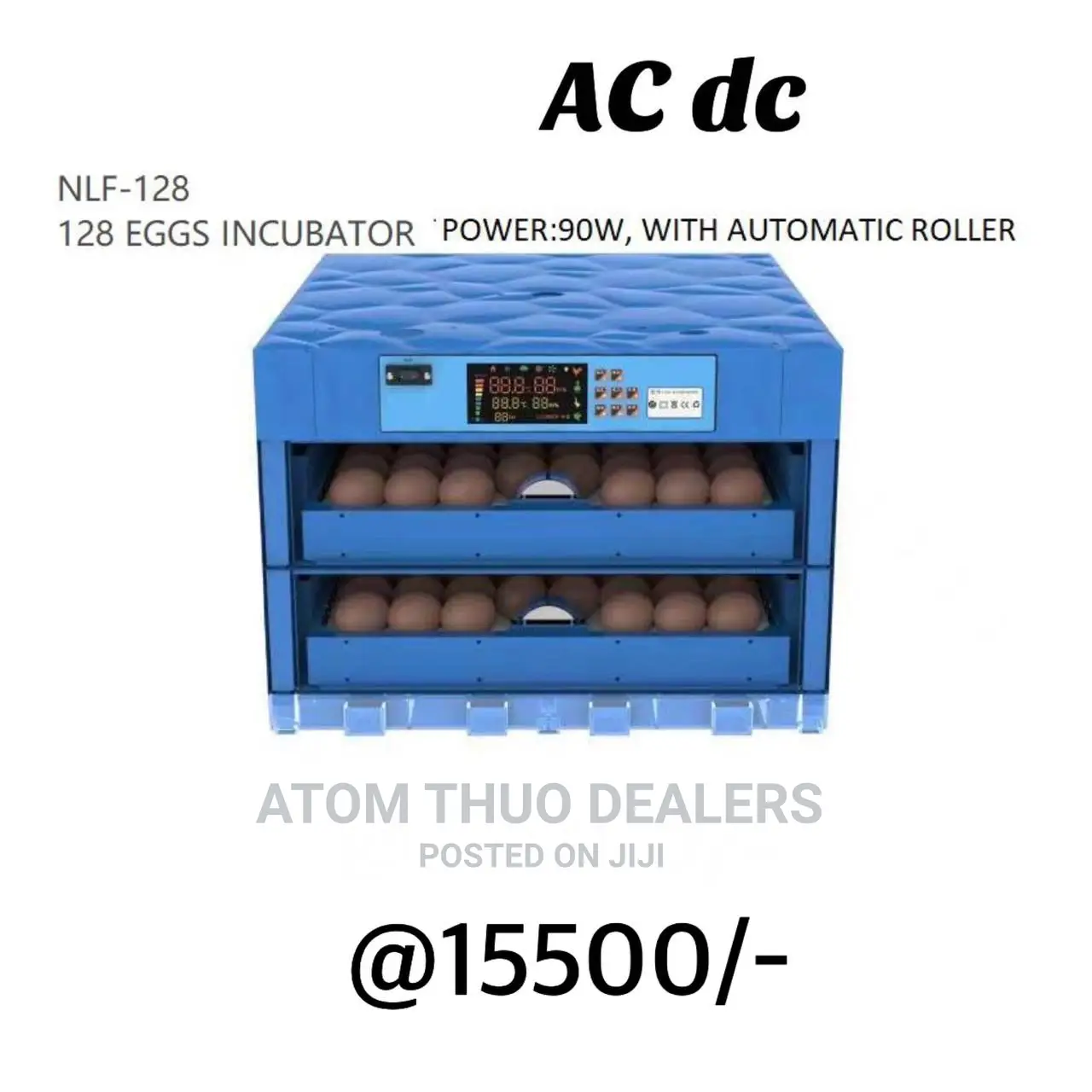128 Egg Incubator/Ac/Dc
