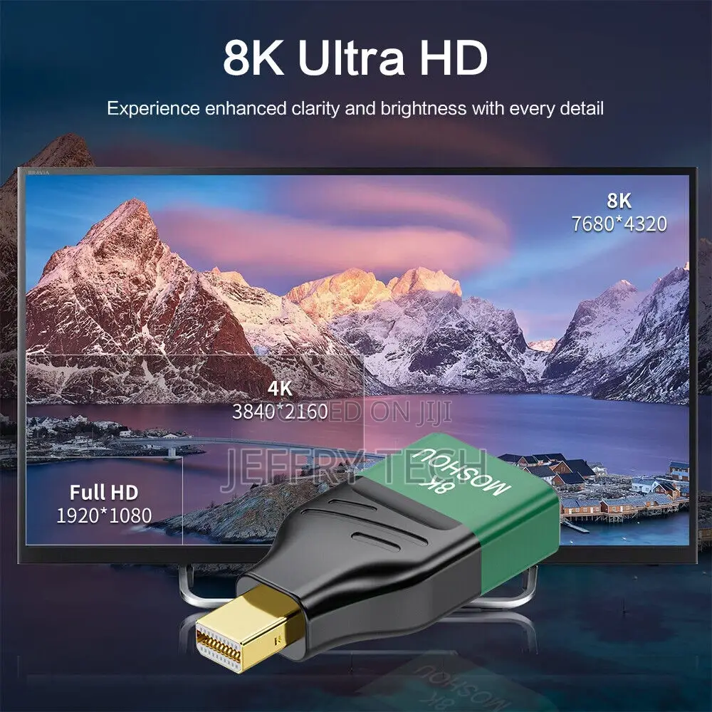 Displayport 2.0 Mini DP to DP Adapter Male to Female Extende