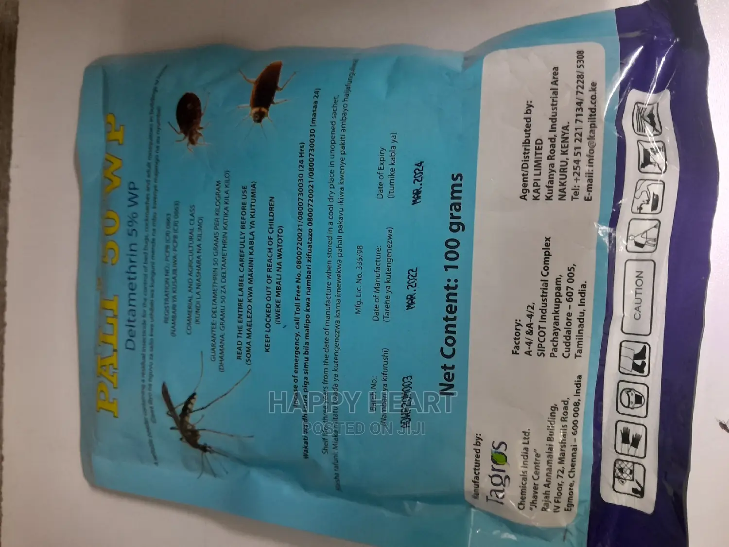 Pali 50wp Deltamethrin 5%Wp 100grams