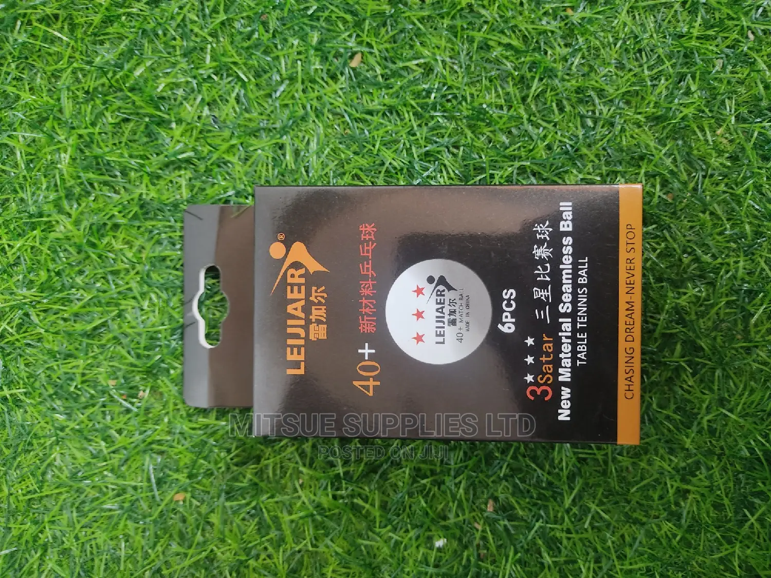 Leijiaer Competition Table Tennis Balls 3 Star- 6 Balls