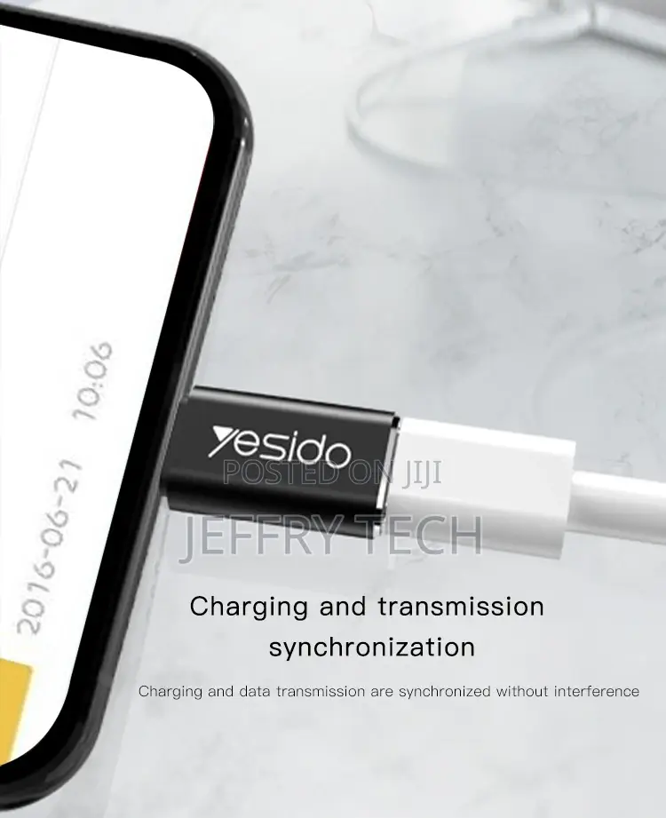 USB C Female To Lightning Male Adapter Charging Yesido