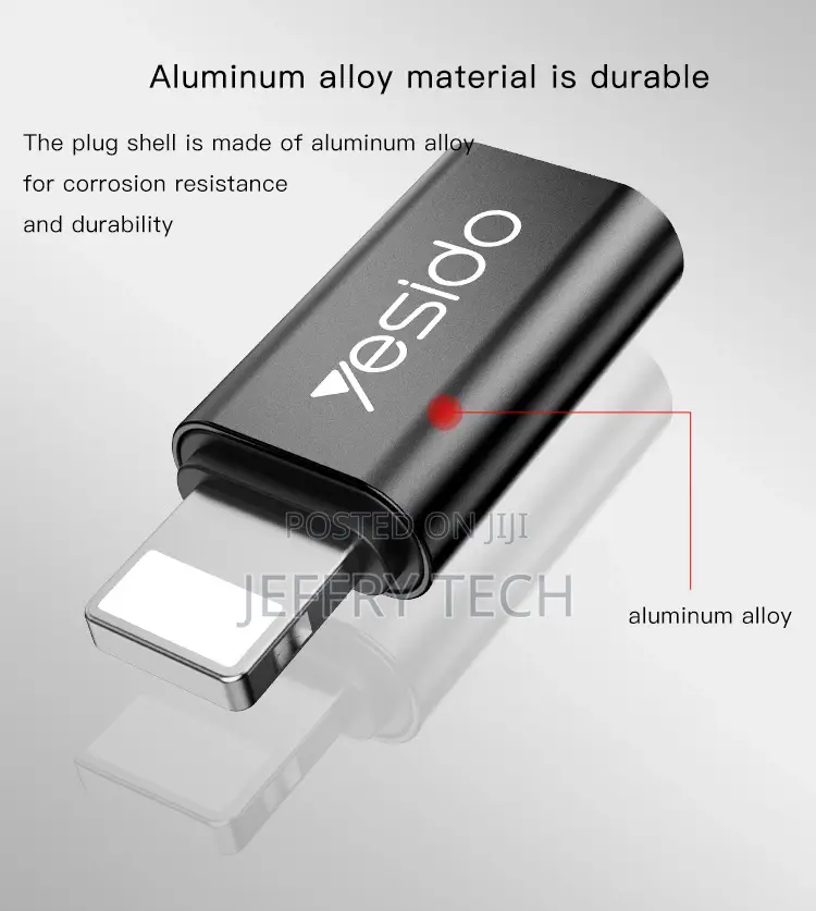 USB C Female To Lightning Male Adapter Charging Yesido