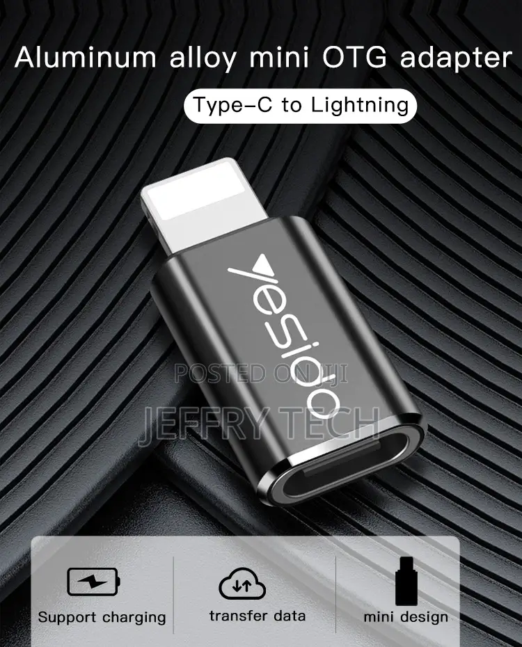 Yesido USB C Female to Lightning Male Adapter, Charging, An