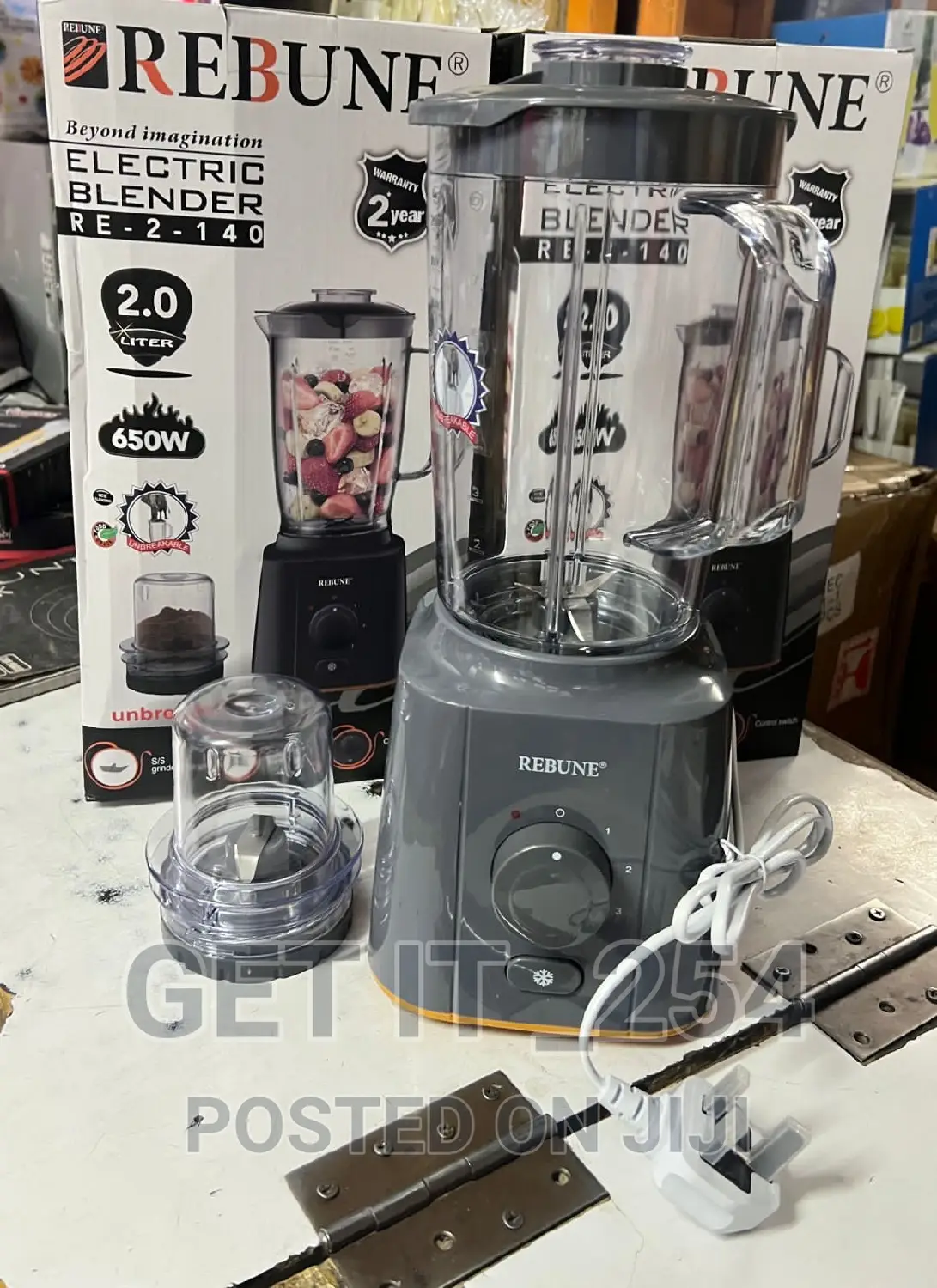 Rebune 2 in 1 Electric Blender Re-2-140 2ltrs Jur