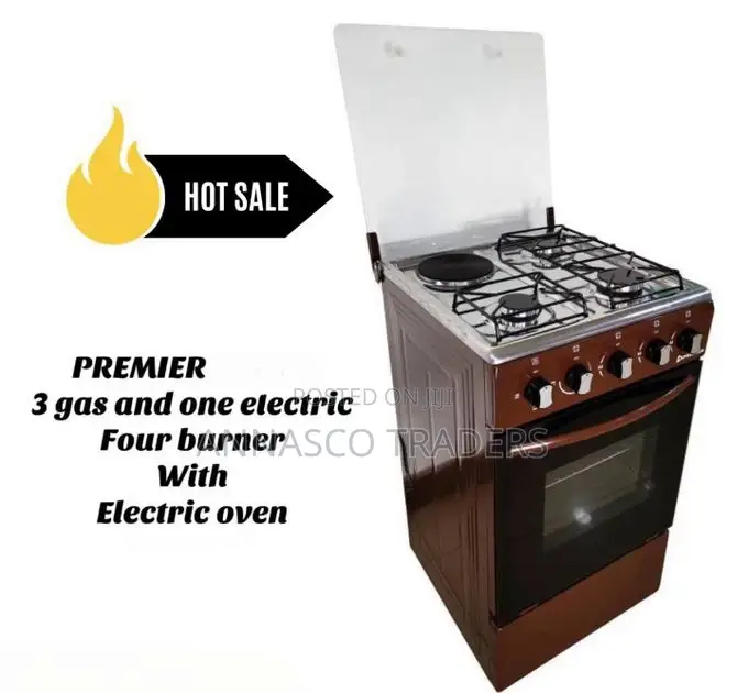Premier 3 Gas and 1 Electric Four Burner Cooker With Electri