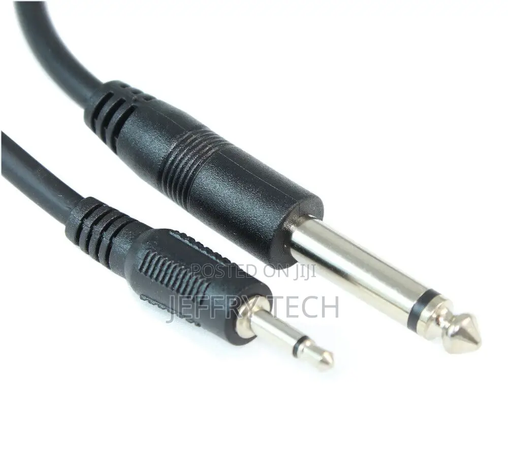 3ft 1/4inch MONO (TS) to 3.5mm Audio/Guitar Male to Male Cab