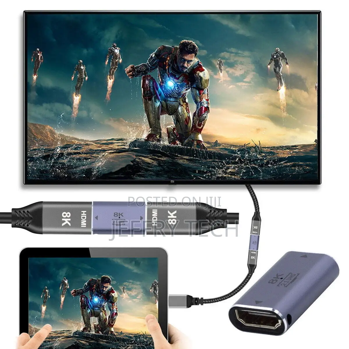 HDMI 2.1 Female to HDMI Female UHD Extension Gold Converter