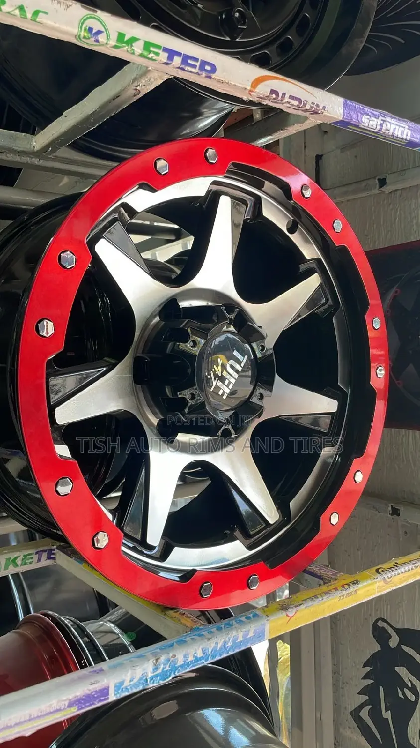 Red Silver 16 Inch Rims Fitting Ford Ranger, Pajero, Hilux