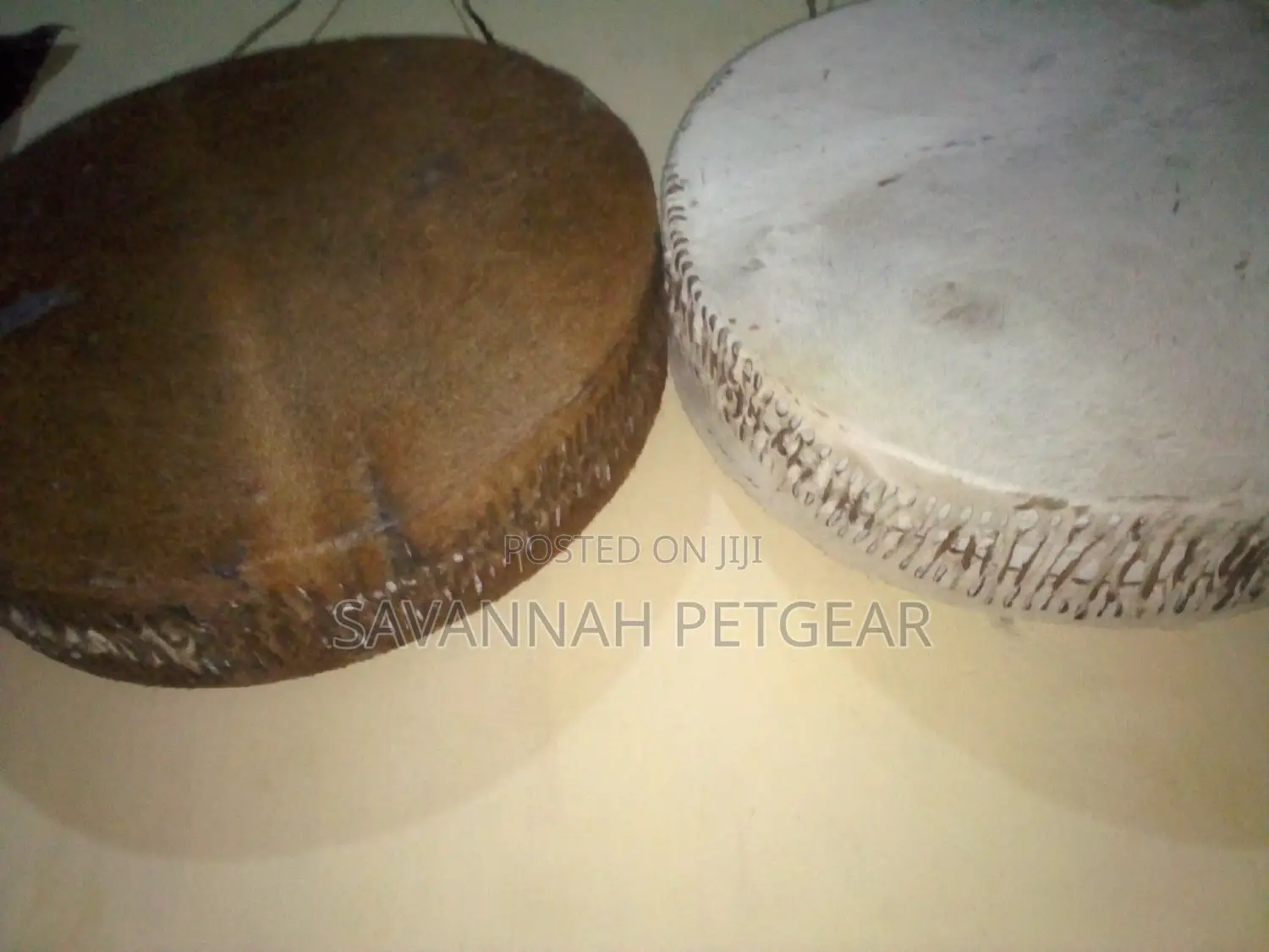 African Akorino Drum Original Goat/Cow Skin Drum - 18" Inch Diameter