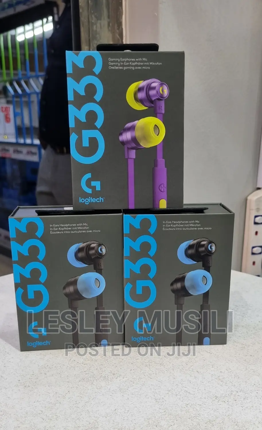 Logitech G333 Wired in Ear Earphones With Mic (Black)