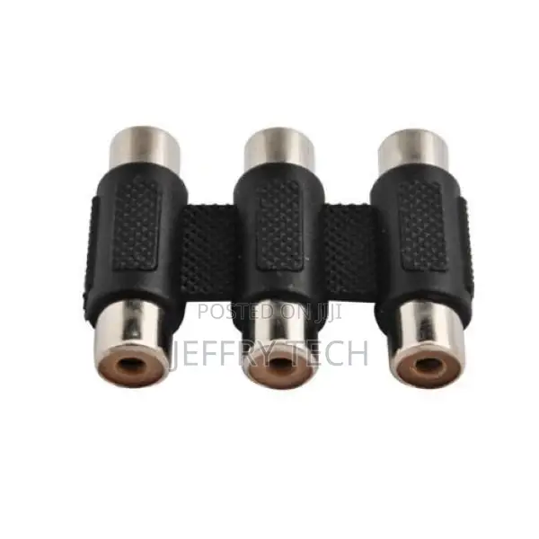 AV 3 RCA Audio Video Female to Female Jack Coupler Adapter 3
