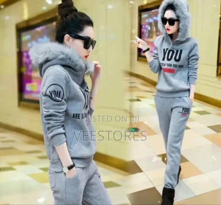 Two-Piece Set Large Size Slim Sweatshirt Suit