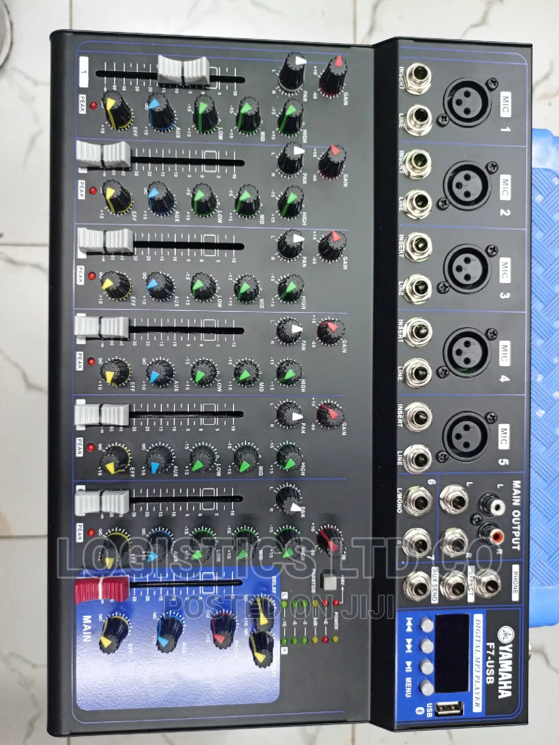 Yamaha F7 Channel Audio Plain Audio Mixer With Bluetooth