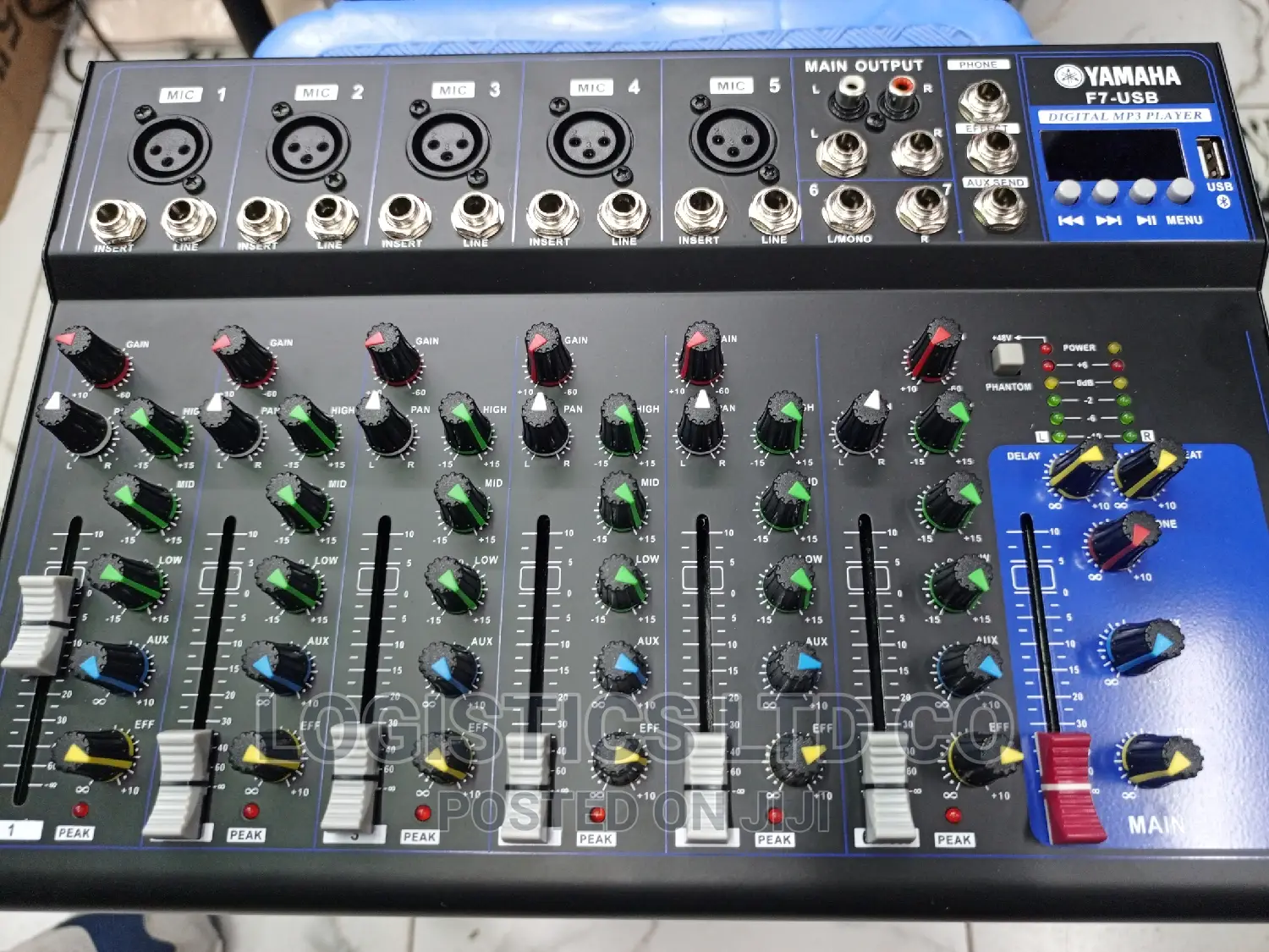 Yamaha F7 Channel Audio Plain Audio Mixer With Bluetooth